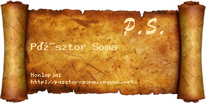 Pásztor Soma névjegykártya